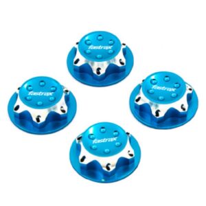 FASTRAX FAST924B ANTIDUST 17MM SERRATED ALUMINIUM WHEEL NUTS (4) - BLUE