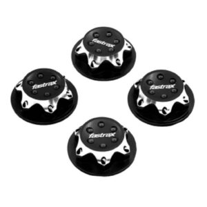 FASTRAX FAST924BK ANTIDUST 17MM SERRATED ALUMINIUM WHEEL NUTS (4) - BLACK