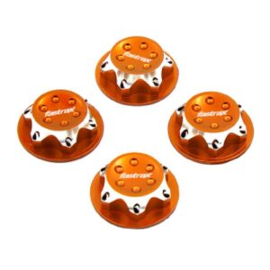 FASTRAX FAST924O ANTIDUST 17MM SERRATED ALUMINIUM WHEEL NUTS (4) - ORANGE