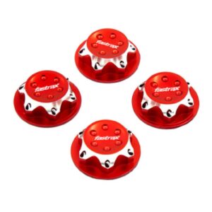 FASTRAX FAST924R ANTIDUST 17MM SERRATED ALUMINIUM WHEEL NUTS (4) - RED