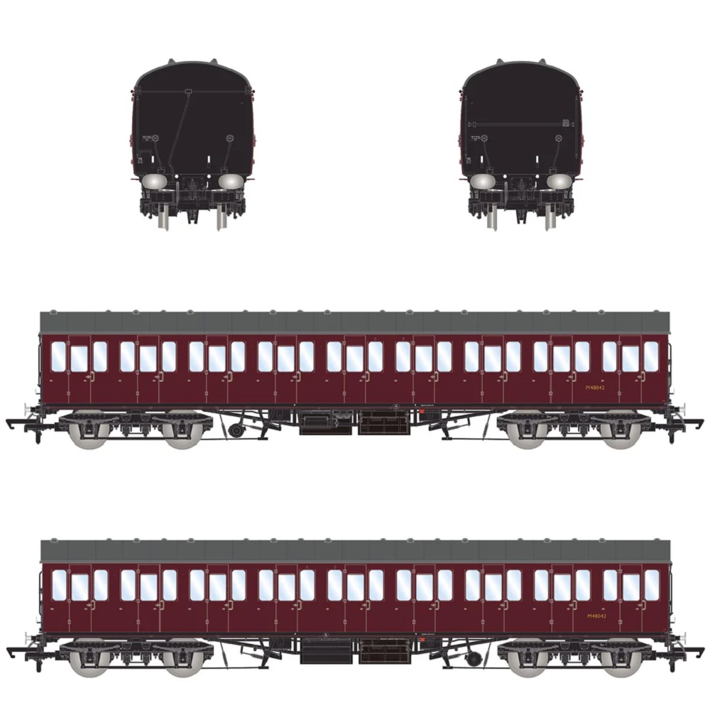 Accurascale ACC2379 BR Mk1 57' Non-Gangway Coach - SO - Plain Maroon M48042