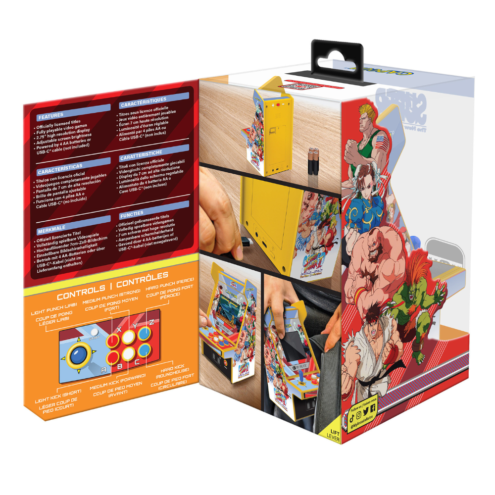 My Arcade DGUNL4185 Super Street Fighter II Micro Player Pro 6.7" Portable Retro Arcade (2 Games In 1) - Image 3