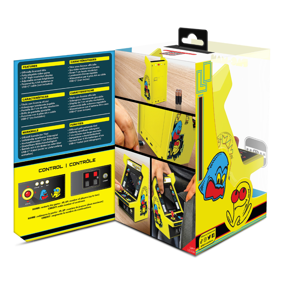 My Arcade DGUNL4194 Pac-Man Micro Player Pro 6.7" Portable Retro Arcade - Image 3