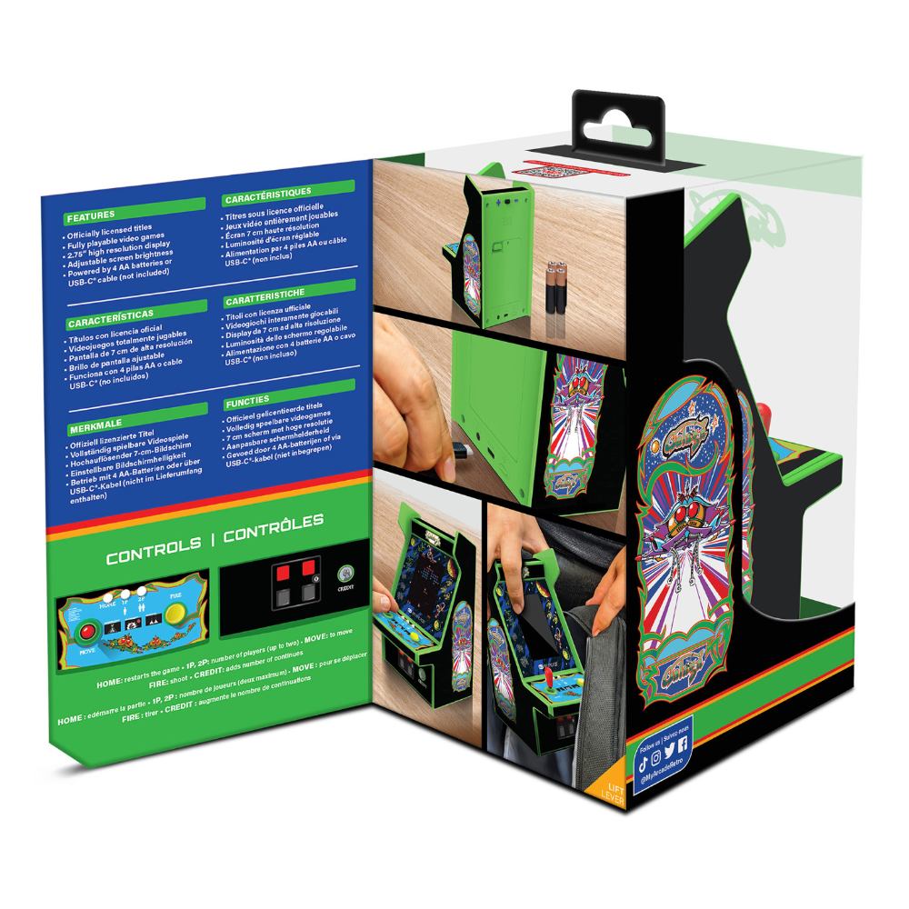 My Arcade DGUNL4195 Galaga Micro Player Pro 6.7" Portable Retro Arcade (2 Games in 1) - Image 3