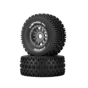 METHOD RC MTD0303G GEOFORM 1/8 SC TYRES ON 17MM HEX GREY WHEELS (PR)