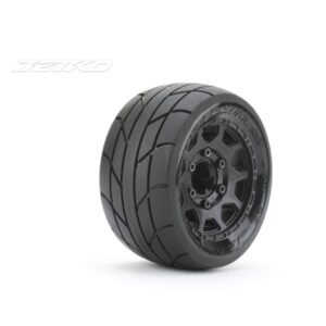 Jetko JK2704CB EX TYRE ST SUPER SONIC SLICKS BLACK WHEEL 2.8 HEX 12,14,17MM "