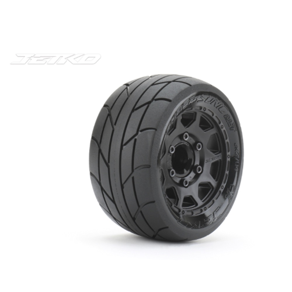 Jetko JK2704CB EX TYRE ST SUPER SONIC SLICKS BLACK WHEEL 2.8 HEX 12,14,17MM "