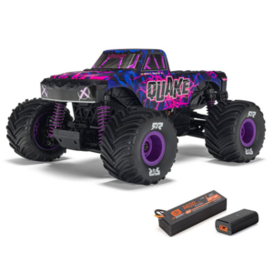 ARRMA ARA2137T3 1/16 QUAKE From 4X4 RTR Brushed Monster Truck (Battery and Charger Included) Purple