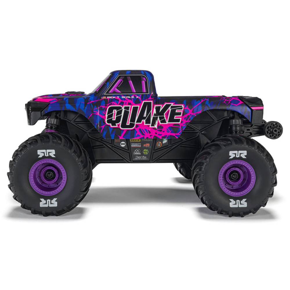 ARRMA ARA2137T3 1/16 QUAKE From 4X4 RTR Brushed Monster Truck (Battery and Charger Included) Purple - Image 4