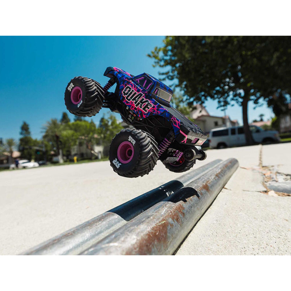 ARRMA ARA2137T3 1/16 QUAKE From 4X4 RTR Brushed Monster Truck (Battery and Charger Included) Purple - Image 9