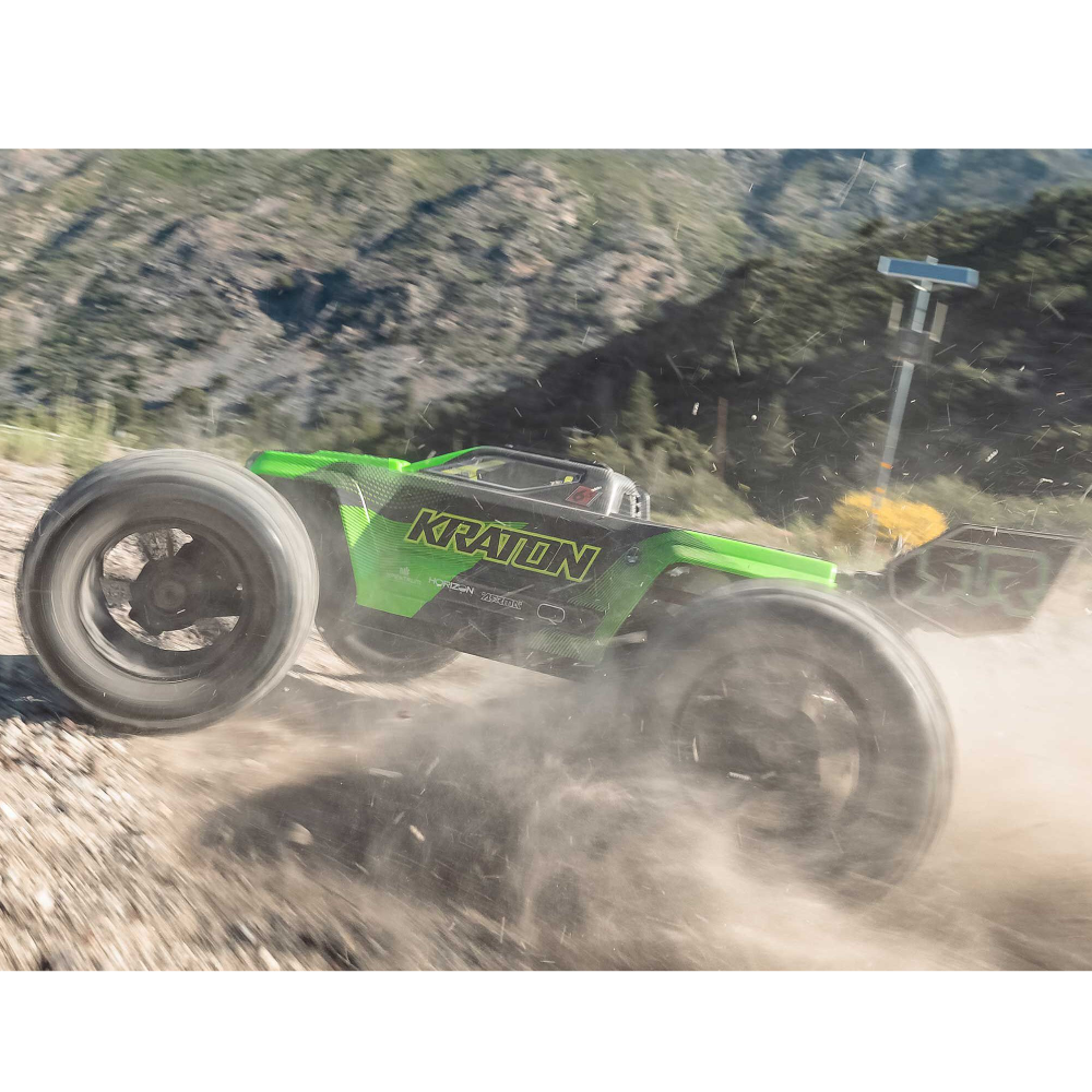 ARRMA ARA8608V6T3 1/8 KRATON 6S V6 4X4 BLX Speed Monster Truck RTR Green/Black - Image 22