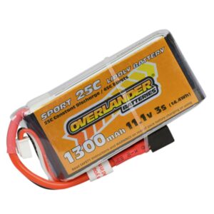 Overlander 2963-XT60 1300mAh 11.1V 3S 25C Sport LiPo Battery