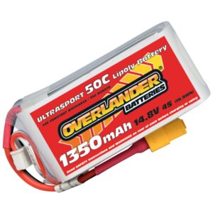 Overlander 3105 1350mAh 14.8V 4S 50C Ultrasport LiPo Battery - XT60