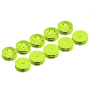 Xray XR329904-Y 2WD FRONT SLIM WHEEL AERODISK WITH NARROW OFFSET - YELLOW (10)