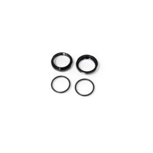 TEKNO RC TKR6013BK Shock Adjustment Collars (short, aluminum, BLACK ano, 2pcs)