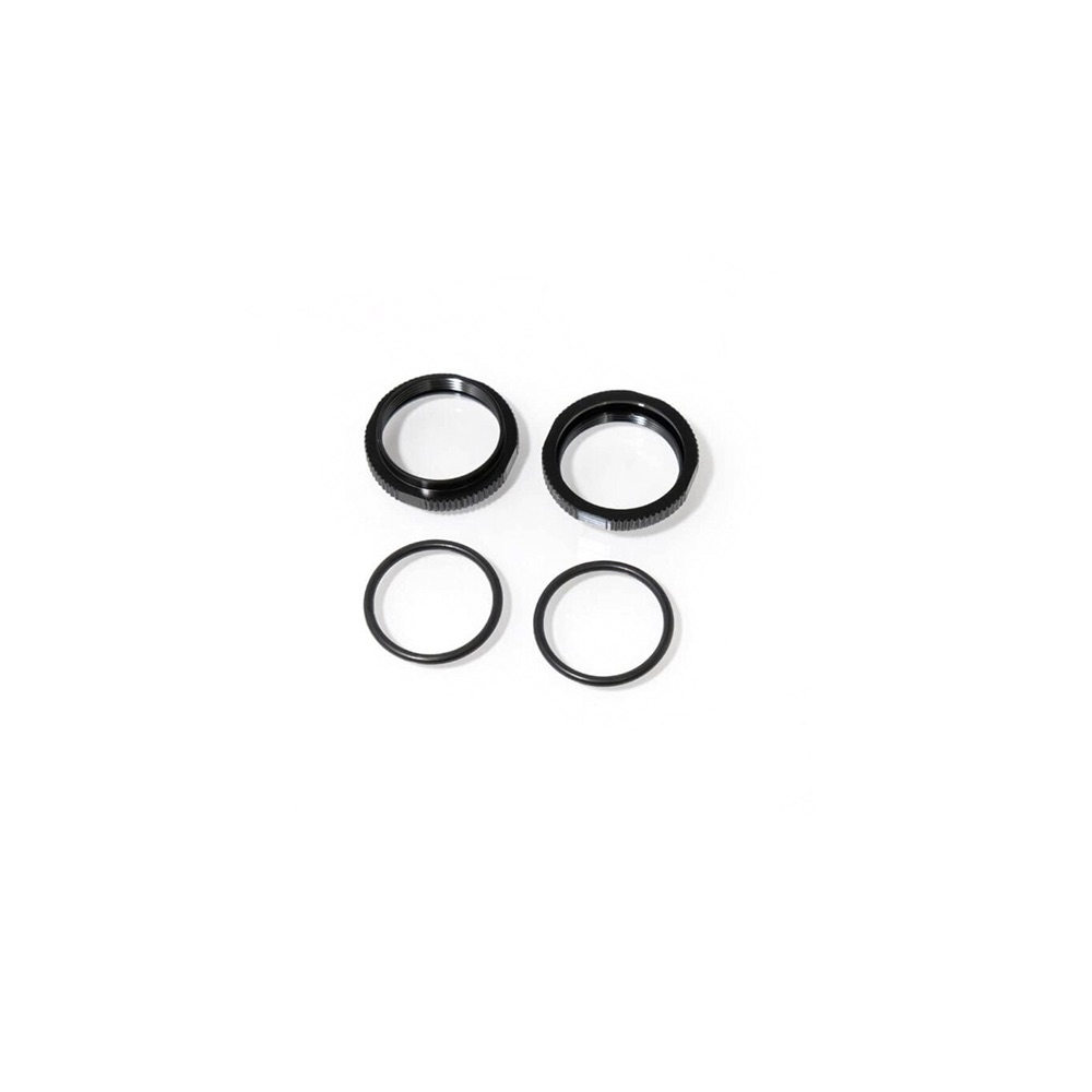 TEKNO RC TKR6013BK Shock Adjustment Collars (short, aluminum, BLACK ano, 2pcs)