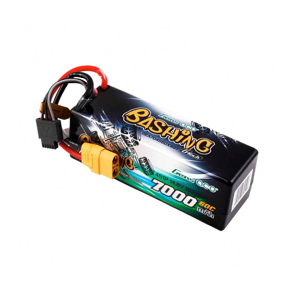 Gens Ace GEA704S60X9GT BASHING LIPO 4S-14.8V-7000-60C (XT90) 138X47X49MM 590G G-TECH - Image 2