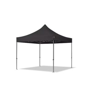 3x3m Premium 750 Pop Up Gazebo Steel 40 mm incl. 4 side panels black