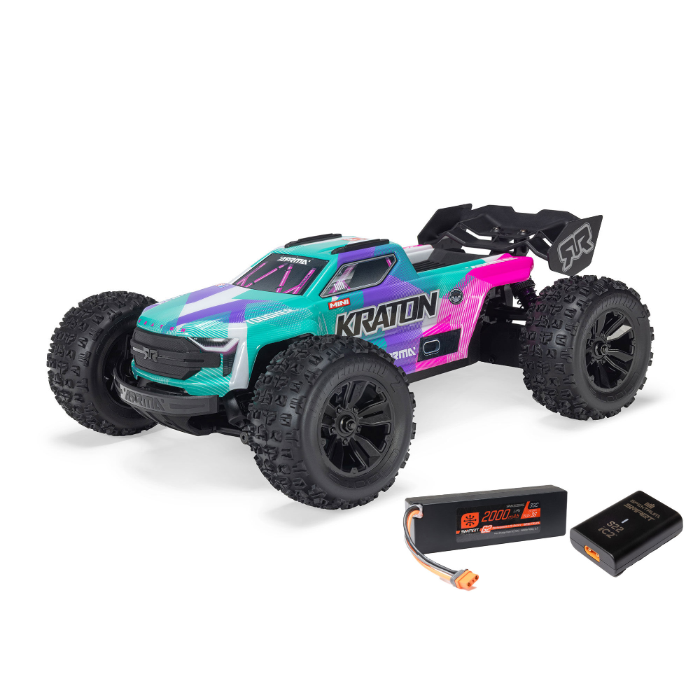 ARRMA ARA2508ST2 1/16 MINI KRATON 3S DSC 4X4 RTR with Batt/Charg, Teal/Pink
