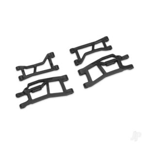 Traxxas TRX10725-BLK Black WideMaxx Front Upper and Lower HD Suspension Arms