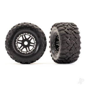 Traxxas TRX8972 Maxx Wheels and Tyres Assembled All Terrain Tyres 17mm Hex - Black