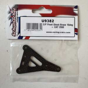 Schumacher U9382 C/F Front Shock Brace 15deg - CAT 2000