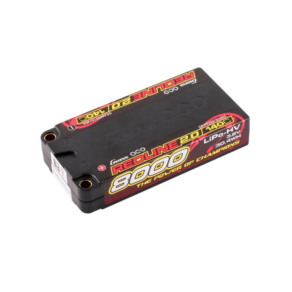 Gens Ace GEA80001S1 REDLINE 2.0 1S HV 3.8V-140C-8000 93X47X18.5MM 146G - Image 3