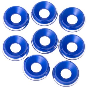 1Up Racing 1U-820119 Premium LowPro 7075 Aluminium M3 Countersunk Washers – Dark Blue Shine (8)