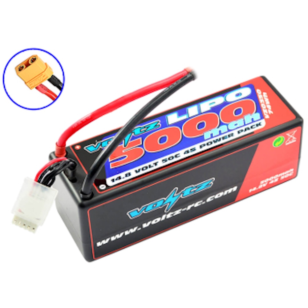 Voltz VZ0350XT90 5000mAH Hard Case 14.8v 50c LiPo Stick Pack XT90