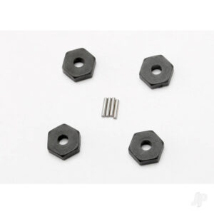 Traxxas TRX7154 Wheel hubs, hex (4) w/ axle pins (1.5x8mm) (4)