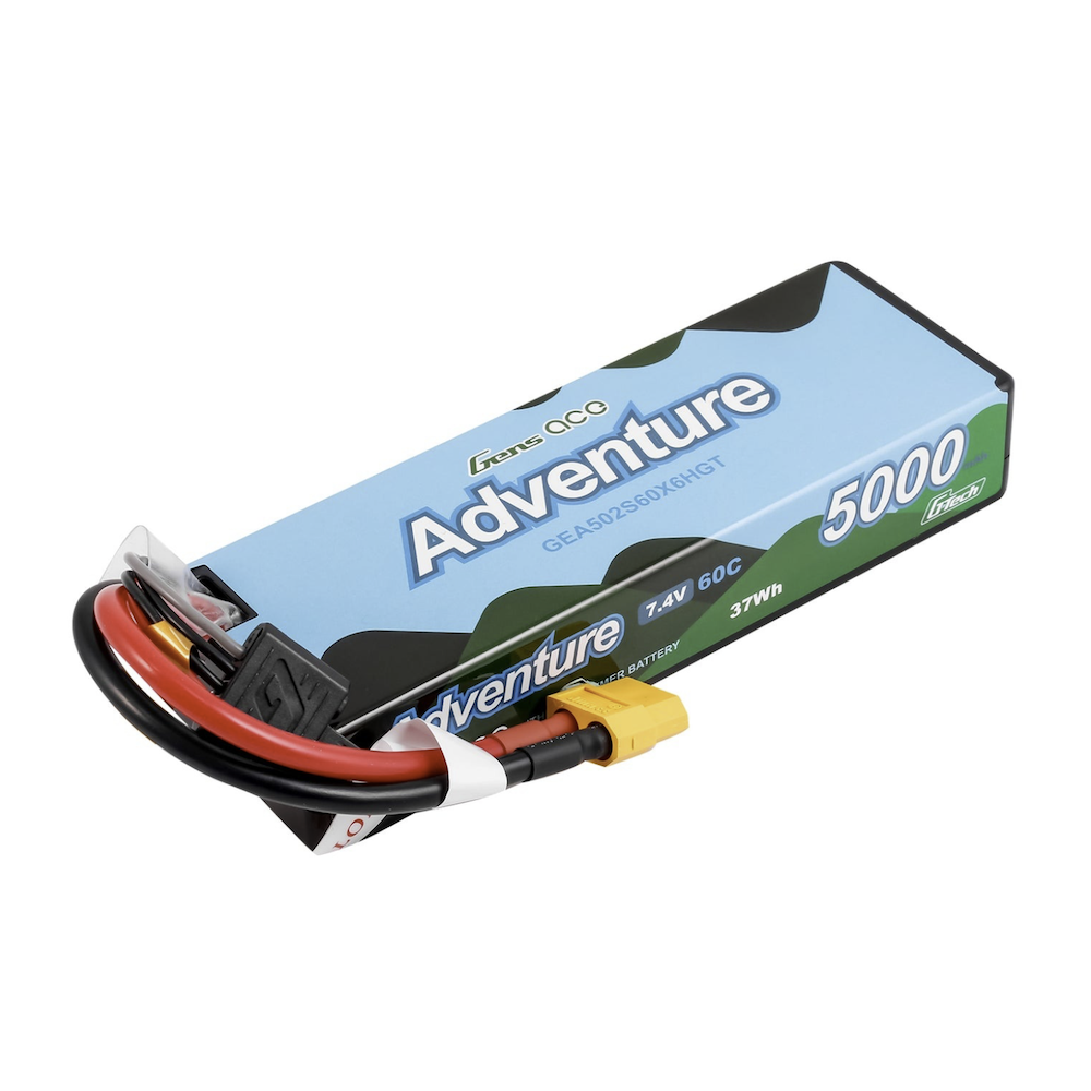 Gens Ace GEA502S60X6HGT Adventure Lipo 2S 7.4V-5000-60C (XT60) 138x47x25mm 250G GT