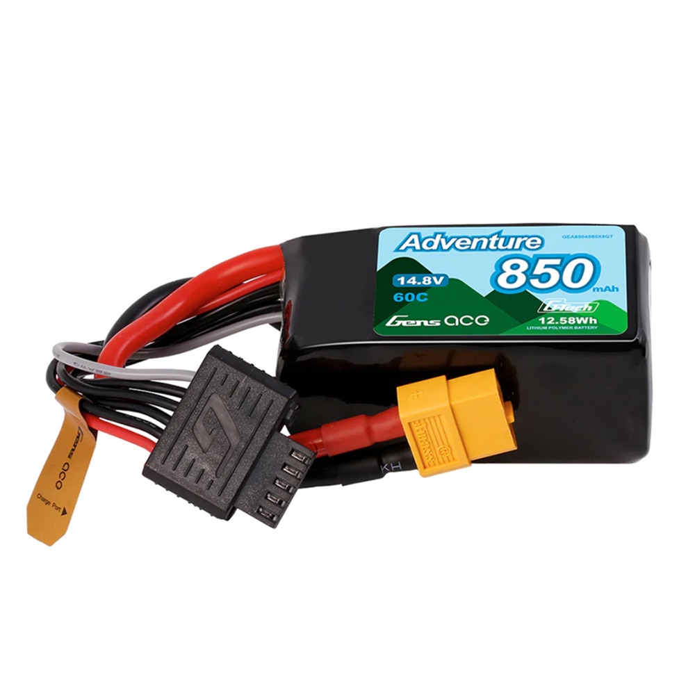 Gens Ace GTC4S850-60X6 Li-Po Car G-Tech 4S 14.8V 850mAh 60C Crawling with XT60 - Image 3