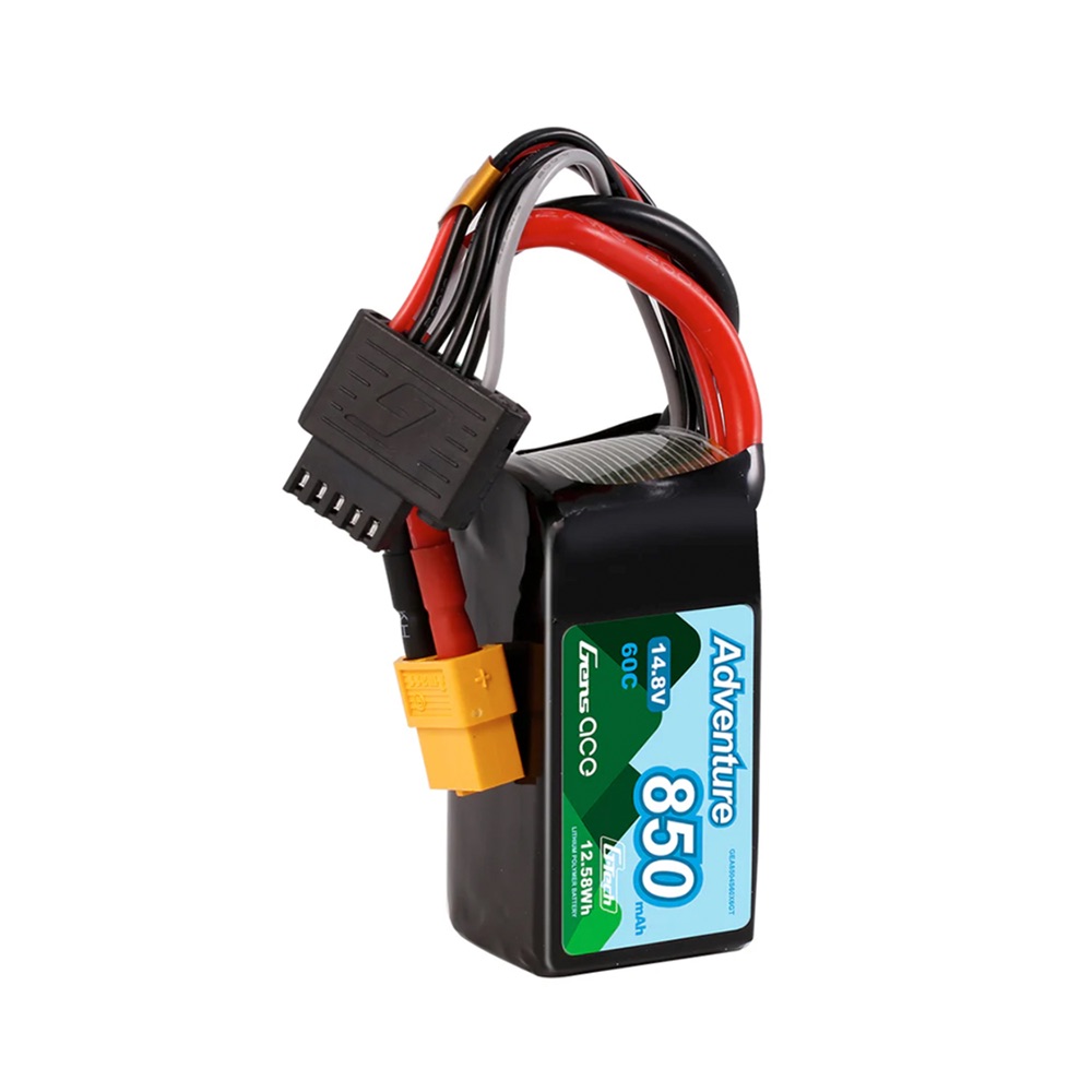 Gens Ace GTC4S850-60X6 Li-Po Car G-Tech 4S 14.8V 850mAh 60C Crawling with XT60 - Image 2