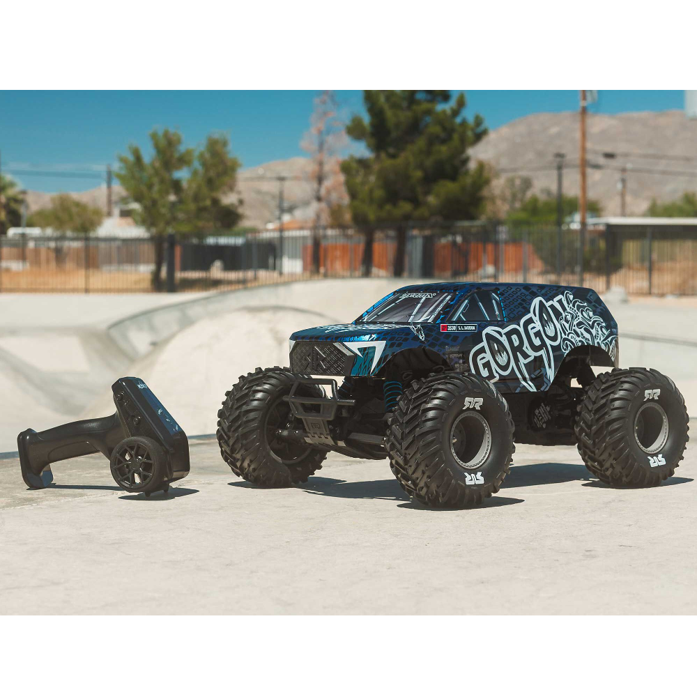 ARRMA ARA3530T1 1/10 GORGON 223S 2WD RTR Monster Truck, Blue/Black - Image 27