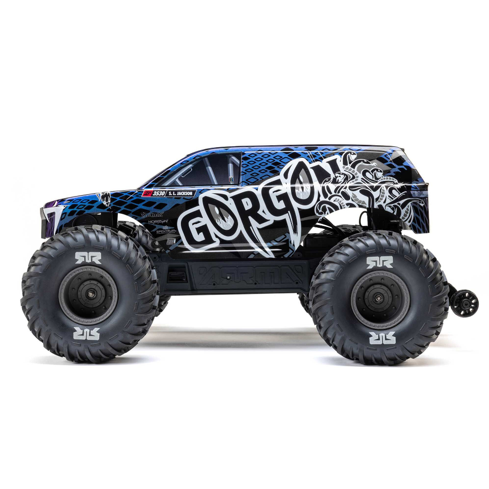 ARRMA ARA3530T1 1/10 GORGON 223S 2WD RTR Monster Truck, Blue/Black - Image 11