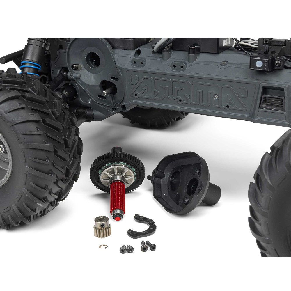 ARRMA ARA3530T1 1/10 GORGON 223S 2WD RTR Monster Truck, Blue/Black - Image 23