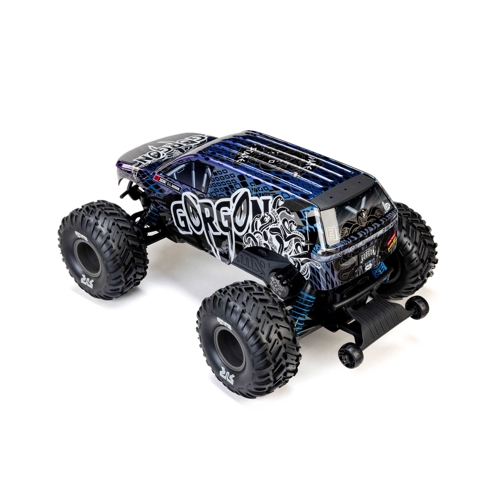 ARRMA ARA3530T1 1/10 GORGON 223S 2WD RTR Monster Truck, Blue/Black - Image 4
