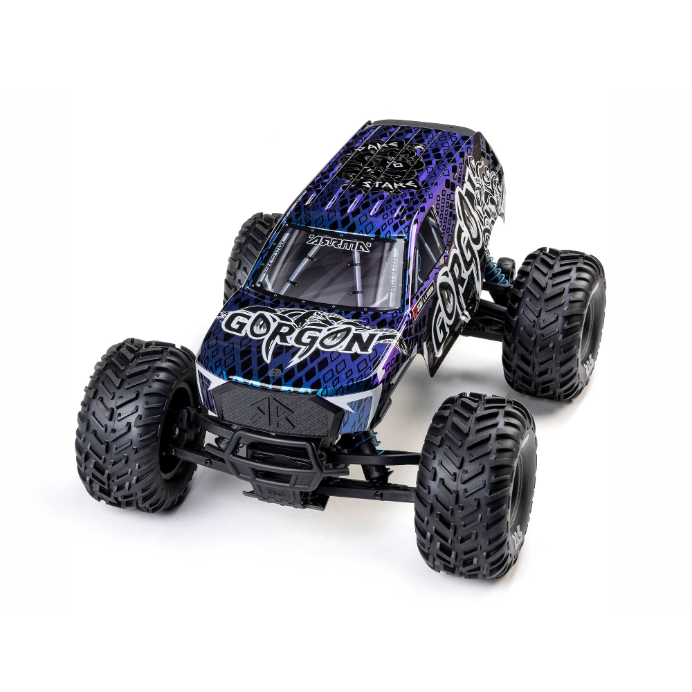ARRMA ARA3530T1 1/10 GORGON 223S 2WD RTR Monster Truck, Blue/Black - Image 5