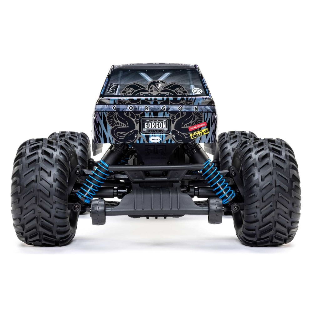 ARRMA ARA3530T1 1/10 GORGON 223S 2WD RTR Monster Truck, Blue/Black - Image 8