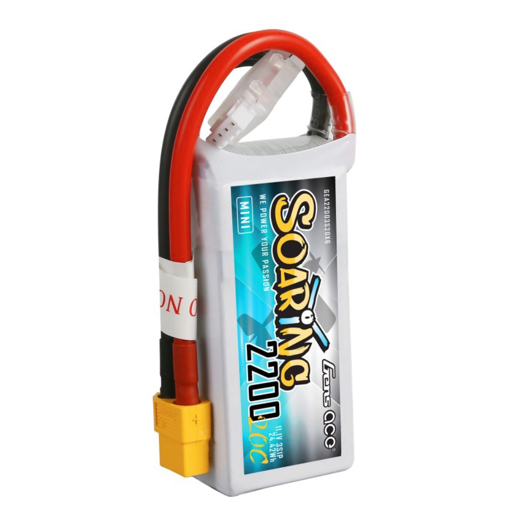 Gens Ace G3S2200-20X6 Li-Po 3S 11.1V MINI 2200mAh 20C Soaring with XT60 - Image 5