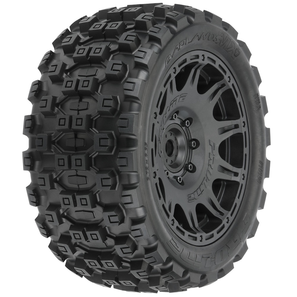 Proline PRO10198-11 1/6 Badlands MX57 Front/Rear 5.7" Tires Mounted on Raid 8x48