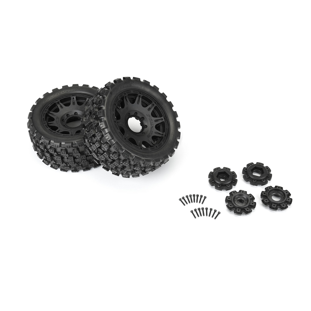 Proline PRO10198-11 1/6 Badlands MX57 Front/Rear 5.7" Tires Mounted on Raid 8x48 - Image 3