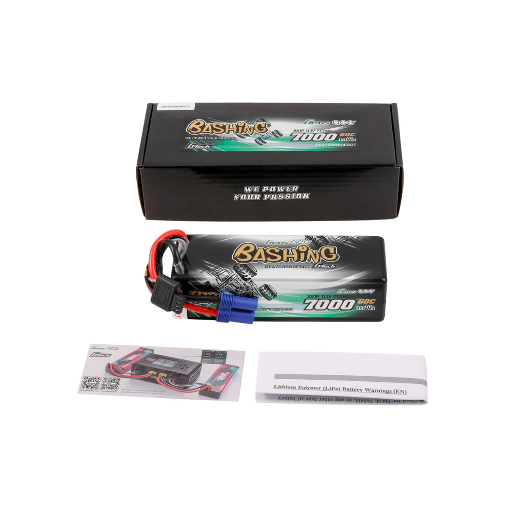 Gens Ace GTC3S7000-60E5 Li-Po Car G-Tech 3S 11.1V 7000mAh 60C Bashing with EC5 - Image 2