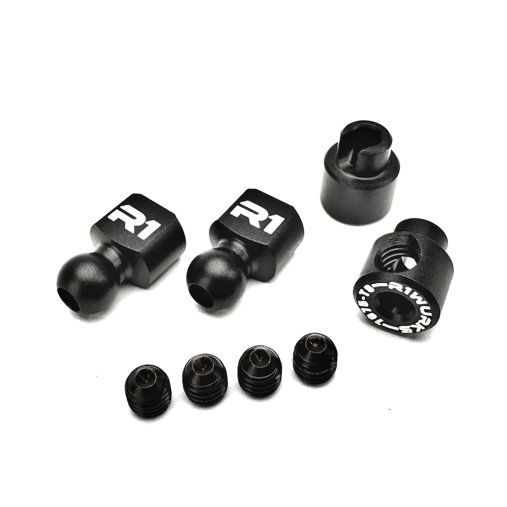 R1 Wurks R1W-900150 Black 7075 Aluminium Sway Bar Hardware Set (AE B7 OR B84)