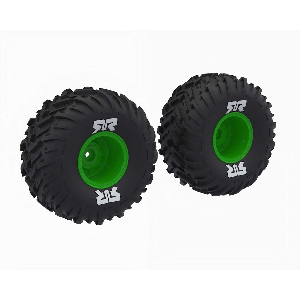 Arrma ARA-2575 dBoots Cut Chevron MT Tire Set Glued, Green