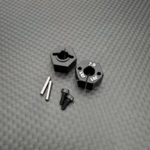 R1 Wurks R1W-920186 Black 7075 T6 Aluminium Clamping Wheel Hex – 7.0MM – PR (R1B)