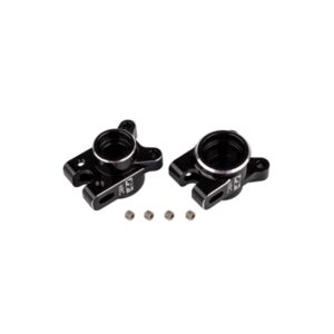 Team Associated AS92474 FT RC10B7 REAR HUB SET HRC BLACK ALUMINIUM