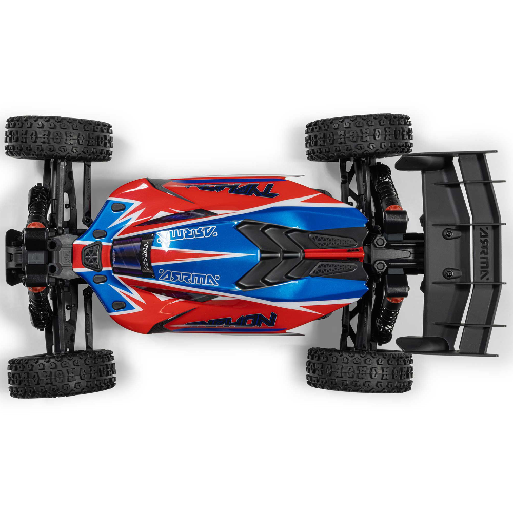 Arrma ARA4306V4T3 1/8 TYPHON 223S BLX 4X4 Buggy RTR with DSC Red - Image 8